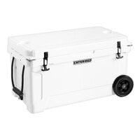 CaterGator CG65WHW White 65 Qt. Mobile Rotomolded Extreme Outdoor Cooler / Ice Chest