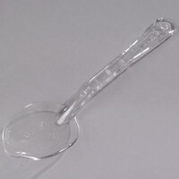 Carlisle 441007 11 inch Polycarbonate Clear Solid Serving Spoon
