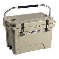 CaterGator CG20TAN Tan 20 Qt. Rotomolded Extreme Outdoor Cooler / Ice Chest