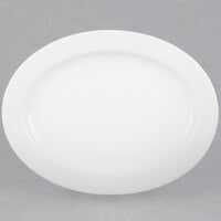 CAC GAD-91 Garden State 18 inch Bone White Oval Porcelain Platter - 6/Case
