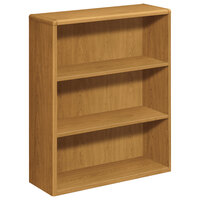 HON 10753CC 10700 Series Harvest Wood 3-Shelf Bookcase - 36" x 13 1/8" x 43 3/8"