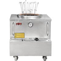 Baba Clay 34 inch x 34 inch Natural Gas Stainless Steel Square Drum Tandoor Oven - 48,000 BTU