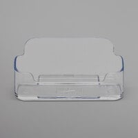 Deflecto 70101 3 7/8 inch x 1 3/8 inch x 1 13/16 inch Clear Plastic Horizontal Business Card Holder