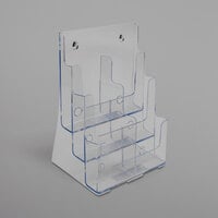 Deflecto 77401 DocuHolder 9 5/8" x 6 1/4" x 12 5/8" Clear 6-Compartment Brochure Holder