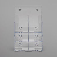 Deflecto 77401 DocuHolder 9 5/8 inch x 6 1/4 inch x 12 5/8 inch Clear 6-Compartment Brochure Holder