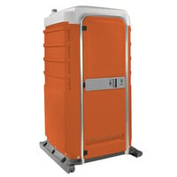 PolyJohn FS3-3011 Fleet Orange Premium Portable Restroom with Freshwater / Recirculating Flush Tank - Assembled