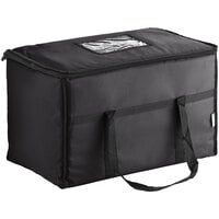 Choice Insulated Food Delivery Bag / Pan Carrier, Black Nylon, 23" x 13" x 15"