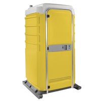 PolyJohn FS3-3009 Fleet Yellow Premium Portable Restroom with Freshwater / Recirculating Flush Tank - Assembled