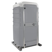 PolyJohn FS3-3005 Fleet Pewter Premium Portable Restroom with Freshwater / Recirculating Flush Tank - Assembled