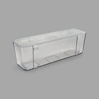 Deflecto 29301CR 13 1/4 inch x 4 inch x 4 3/8 inch Clear Large Stackable Caddy Organizer Container