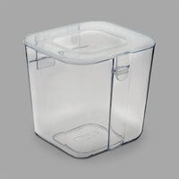 Deflecto 29101CR 4 3/8 inch x 4 inch x 4 3/8 inch Clear Small Stackable Caddy Organizer Container