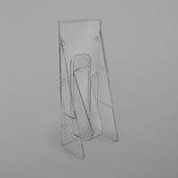 Deflecto 55601 Stand-Tall 4 9/16" x 3 1/4" x 11 7/8" Clear Leaflet Size Wall Mount Literature Holder