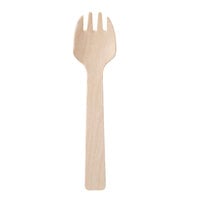 Eco-gecko Heavy Weight Disposable Wooden Taster Fork - 1000/Case