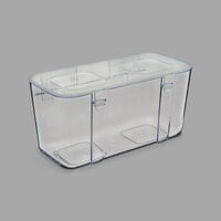 Deflecto 29201CR 8 7/8 inch x 4 inch x 4 3/8 inch Clear Medium Stackable Caddy Organizer Container