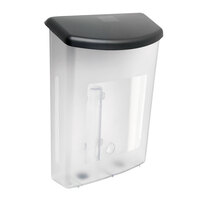 Deflecto 790901 10" x 4 1/2" x 13 1/8" Clear Outdoor Literature Box with Black Lid