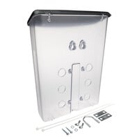 Deflecto 790901 10 inch x 4 1/2 inch x 13 1/8 inch Clear Outdoor Literature Box with Black Lid