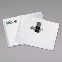 C-Line Products 95723 3 1/2 inch x 2 1/4 inch Clear Top Load Clip-On / Pin Name Badge Holder Kit with Inserts