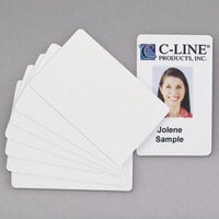 C-Line 89007 2 1/8 inch x 3 3/8 inch White PVC Card   - 100/Pack