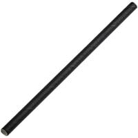EcoChoice 5 1/2 inch Black Unwrapped Paper Sip Straw - 2500/Case