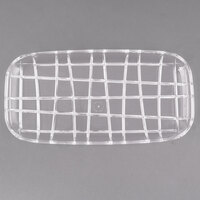 Fineline CC126.CL Platter Pleasers 12 inch x 6 inch Crystal Plastic Catering Tray - 24/Case