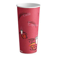 Solo 424SIN-0041 24 oz. Bistro Single Sided Poly Paper Hot Cup - 500/Case