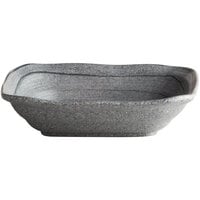 Elite Global Solutions D8BST Della Terra Melamine Stoneware 29 oz. Granite Stone Irregular Square Bowl - 6/Case