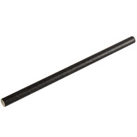 EcoChoice 7 3/4 inch Black Giant Unwrapped Paper Straw - 2800/Case