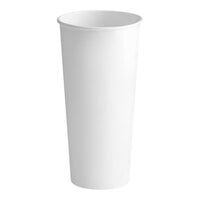 Solo 424WN-2050 24 oz. White Single Sided Poly Paper Hot Cup - 500/Case