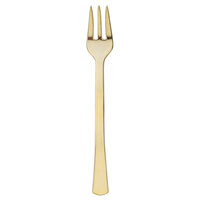 Fineline 7500 Golden Secrets 4" Gold Look Plastic Tiny Tasting Fork - 24/Pack