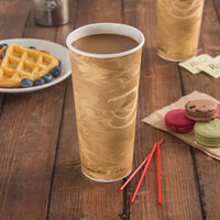 Solo 424MSN-0029 24 oz. Mistique Single Sided Poly Paper Hot Cup - 500/Case