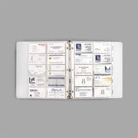 C-Line 61117 11 1/4 inch x 8 1/2 inch 20 Business Card Clear Polypropylene Binder Page with Clear Index Tabs - 5/Pack