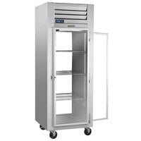 Traulsen G16013P Solid Front, Glass Back Door 1 Section Pass-Through Refrigerator - Right / Left Hinged Doors