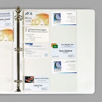 C-Line 61217 11 1/4 inch x 8 1/8 inch 20 Business Card Clear Polypropylene Binder Page   - 10/Pack