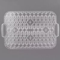 Fineline RCH1813.CL Platter Pleasers 18" x 13" Crystal Plastic Catering Tray - 12/Case