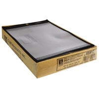 C-Line 85912 9 inch x 12 inch Clear / Black Stitched Magnetic Shop Ticket Holder with 75 Sheet Capacity - 25/Box