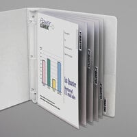 C-Line 05557 11 inch x 8 1/2 inch Heavyweight Top-Loading Clear Polypropylene Sheet Protector with Clear Index Tabs - 5/Set