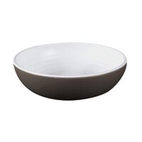 Elite Global Solutions B7R2T Kona 26 oz. Speckled White / Chocolate Round Coupe Bowl - 6/Case