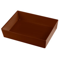 Tablecraft CW5004BR Simple Solutions 1/2 Size Brown Cast Aluminum Straight Sided Bowl - 3" Deep