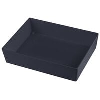 Tablecraft CW5004MBS Simple Solutions 1/2 Size Midnight with Blue Speckle Cast Aluminum Straight Sided Bowl - 3" Deep