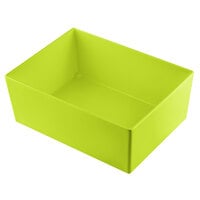 Tablecraft CW5006LG Simple Solutions 1/2 Size 8 Qt. Lime Green Cast Aluminum Deep Straight Sided Bowl - 5" Deep