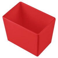 Tablecraft CW5022R Simple Solutions 1/9 Size Red Cast Aluminum Deep Straight Sided Bowl - 5" Deep