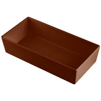 Tablecraft CW5012BR Simple Solutions 1/3 Size Brown Cast Aluminum Straight Sided Bowl - 3" Deep