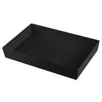 Tablecraft CW5000BK Simple Solutions Full Size Black Cast Aluminum Straight Sided Bowl - 3 inch Deep