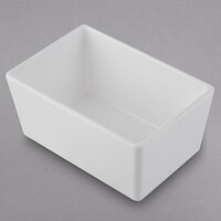 Tablecraft CW5020W Simple Solutions 1/9 Size White Cast Aluminum Straight Sided Bowl - 3" Deep