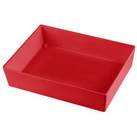 Tablecraft CW5004R Simple Solutions 1/2 Size Red Cast Aluminum Straight Sided Bowl - 3" Deep