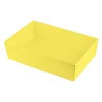 Tablecraft CW5002Y Simple Solutions Full Size Yellow Cast Aluminum Deep Straight Sided Bowl - 5" Deep