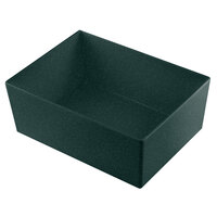 Tablecraft CW5006HGNS Simple Solutions 1/2 Size 8 Qt. Hunter Green with White Speckle Cast Aluminum Deep Straight Sided Bowl - 5" Deep
