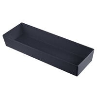 Tablecraft CW5008MBS Simple Solutions 1/2 Size Long Midnight with Blue Speckle Cast Aluminum Straight Sided Bowl - 3" Deep