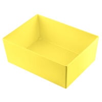 Tablecraft CW5006Y Simple Solutions 1/2 Size 8 Qt. Yellow Cast Aluminum Deep Straight Sided Bowl - 5" Deep