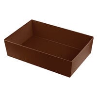 Tablecraft CW5002BR Simple Solutions Full Size Brown Cast Aluminum Deep Straight Sided Bowl - 5" Deep